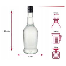 Butelka Napoleon 500 ml z zakrętką 10 sztuk Artman