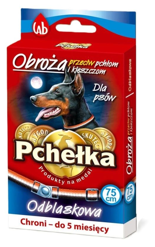 Obroża przeciw ektopasożytom dla ogromnych psów 75cm Pchełka
