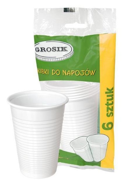 Kubki papierowe 200 ml 6szt Grosik