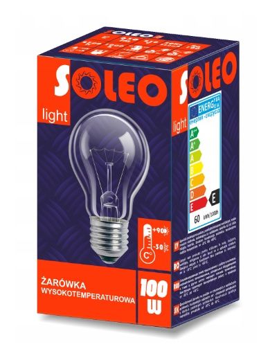 Żarówka wysokotemperaturowa E-27 100W Soleo Megael