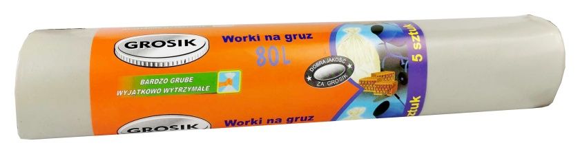 Worki na gruz ldpe 80L ldpe 5 szt Grosik