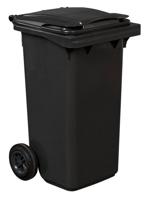 Kosz na odpady 240L na k&oacute;łkach grafit Ewro-eko
