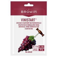 Zestaw startowy do wina drożdże + pożywka 34g Vinistart Browin