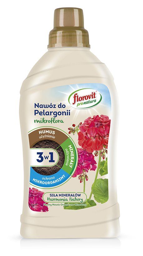 Mikroflora 3w1 do pelargoni 1 kg płyn Florovit Pro Natura