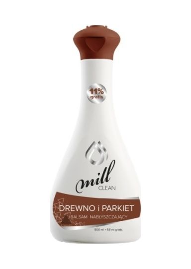 Płyn nabłyszczający do drewna i parkietu 500ml + 55ml GRATIS MillClean