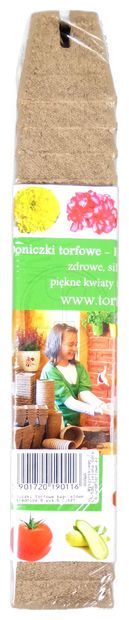 Torfowa doniczka kwadratowa 6x6 cm 20 sztuk Agawa 