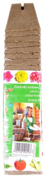 Torfowa doniczka kwadratowa 8x8 cm 24 sztuk Agawa 