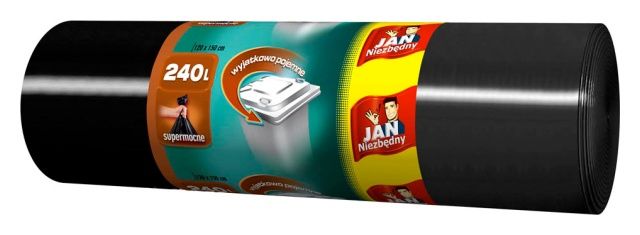 Worki na śmieci 240L LD 8 szt Jan Niezbędny