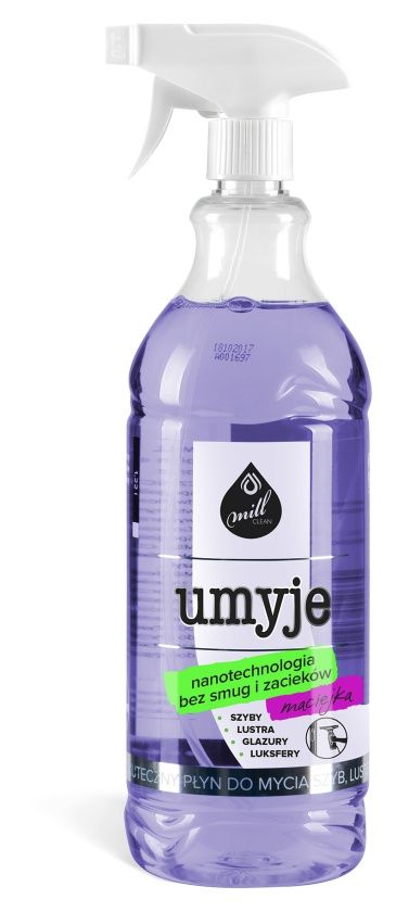 MILL clean UMYJE  płyn do mycia szyb, luster, glazury maciejka 1,22 l