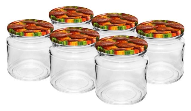 Słój 212ml z zakrętką 6 sztuk Biowin 132212