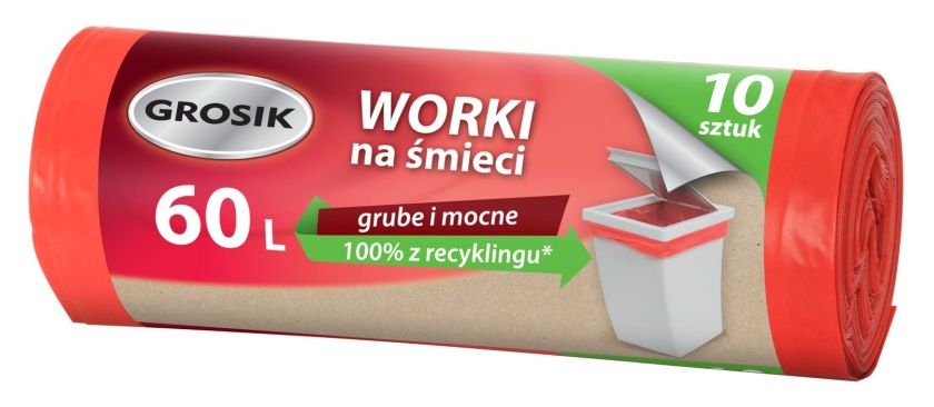 Worki na śmieci 60L 10szt Grosik