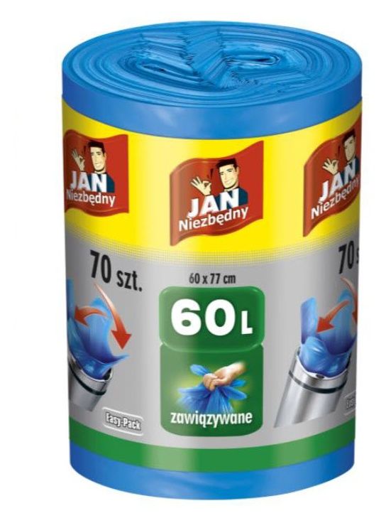 Worek na śmieci Easy Pack 60L 70 sztuk Jan Niezbędny