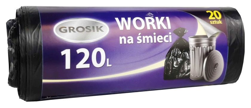 Worki na śmieci 120L hd 20 szt Grosik