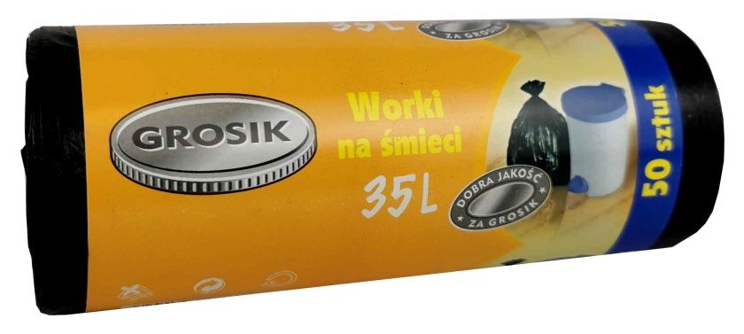 Worki na śmieci 35L hdpe 35L 50 szt Grosik