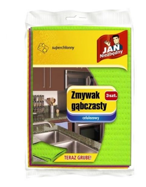 Zmywak gąbczasty 3szt Jan Niezbędny