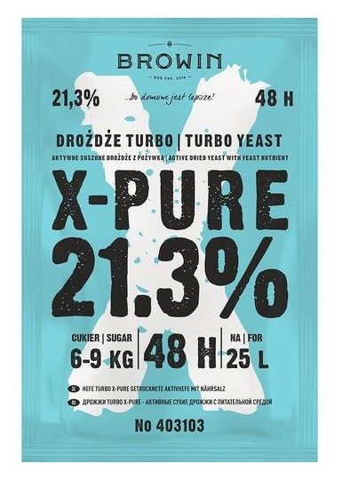 Drożdże gorzelnicze Turbo X-Pure 135g Browin