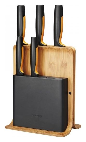 Zestaw 5 noży w bloku bambusowym Functional Form Fiskars 1057552
