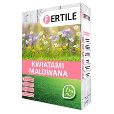 Mieszanka traw kwiatami malowana 0,9 kg Fertile