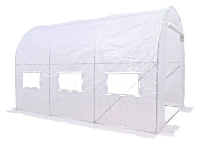 Konstrukcja tunelowa z folią i białą siatką 2x3,5x2 7m2 Focus Garden