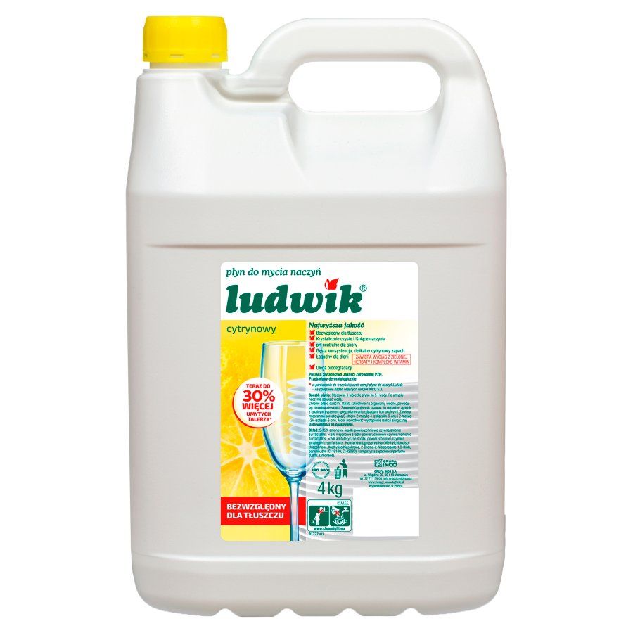 Płyn do naczyń Ludwik cytryna 4kg Inco