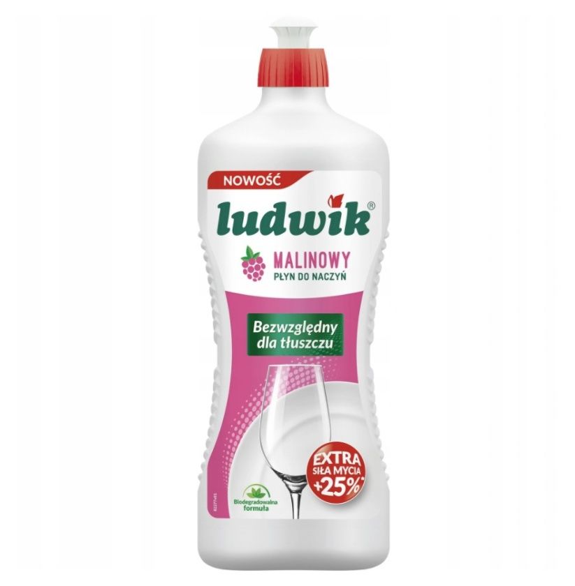 Ludwik płyn do naczyń malinowy 900g Inco