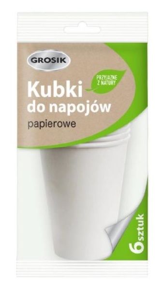 Kubki papierowe do napojów 6szt Grosik