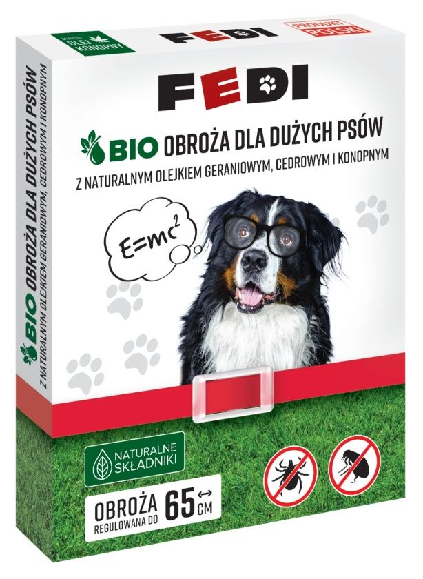 Obroża na pchły i kleszcze dla dużych psów Fedi