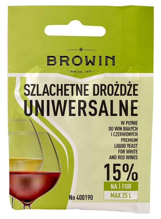 Uniwersalne drożdże winiarskie 20 ml Browin