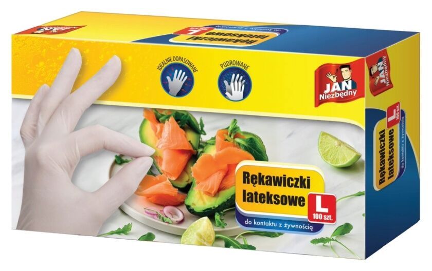 Rękawice lateksowe 100szt Jan Niezbędny