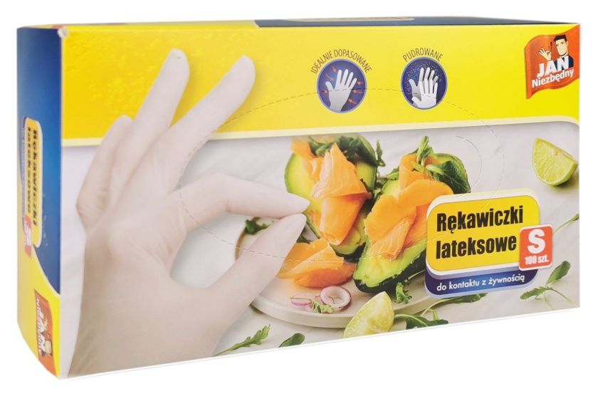 Rękawiczki lateksowe S 100szt Grosik