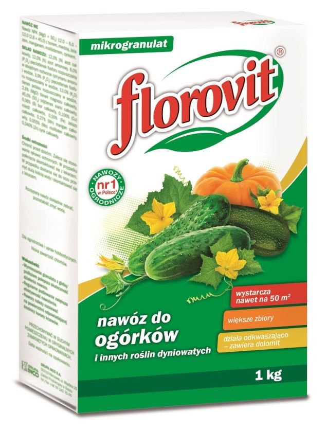 Naw&oacute;z do og&oacute;rk&oacute;w i innych roślin dyniowatych 1kg Florovit