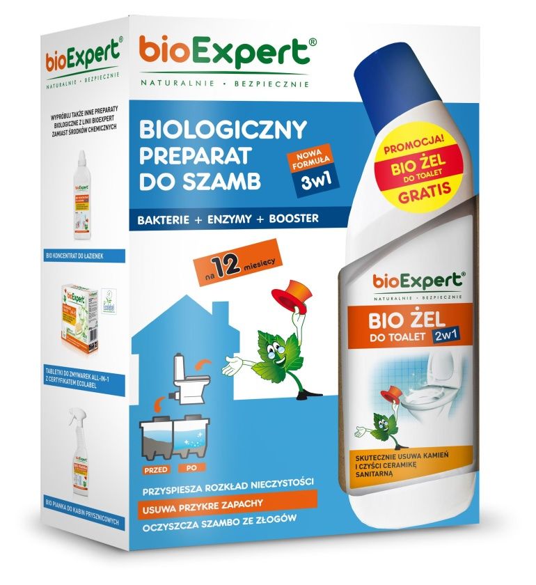 Preparat do szamb 1 kg + Bio Żel do WC 2w1 BioExpert