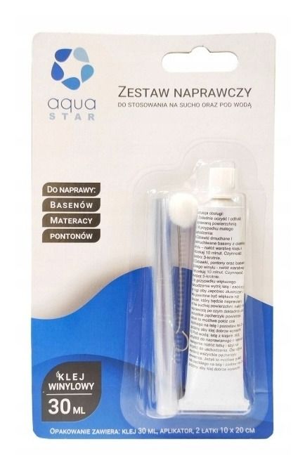Zestaw naprawczy do basenów klej z łatkami Acrylmed