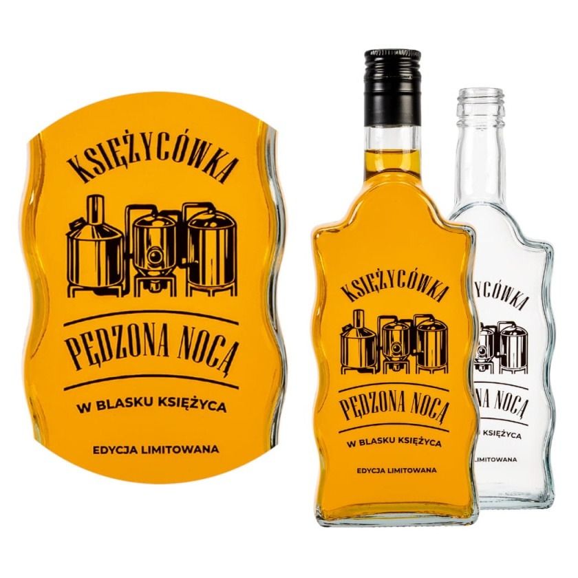 Butelka FALA 500ml grawerowana 10szt z zakrętkami Tragar