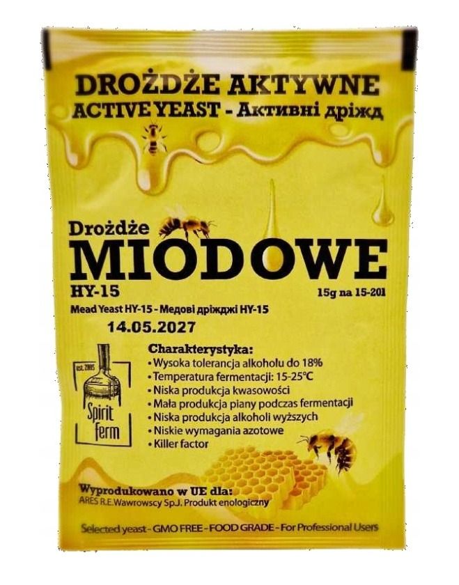 Drożdże miodowe SpiritFerm 15g Ares