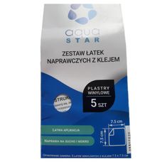 Zestaw łatek naprawczych 7,5x7,5cm 5szt Aqua Star