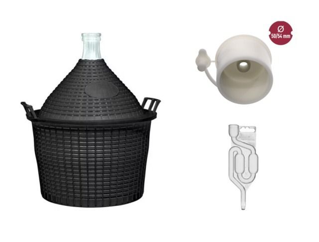 Balon do wina 54l w koszu plastikowym Biowin