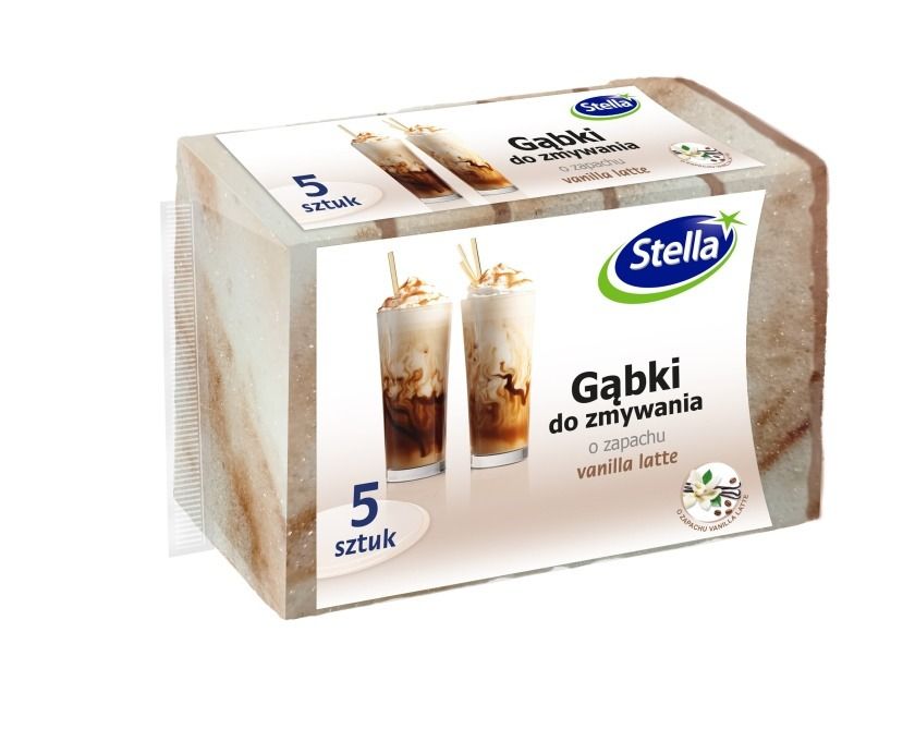 Gąbka kuchenna maxi 5szt vanilla latte Stella