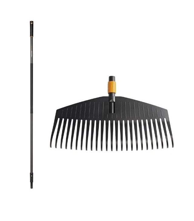 Zestaw Grabie do liści + trzonek 156cm QuickFit Fiskars