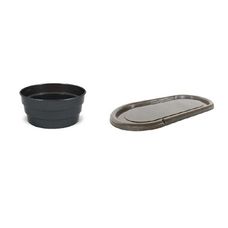 Zestaw Doniczka Misa Stroik fi 19 cm grafit + podstawka pod znicze Pawłowscy