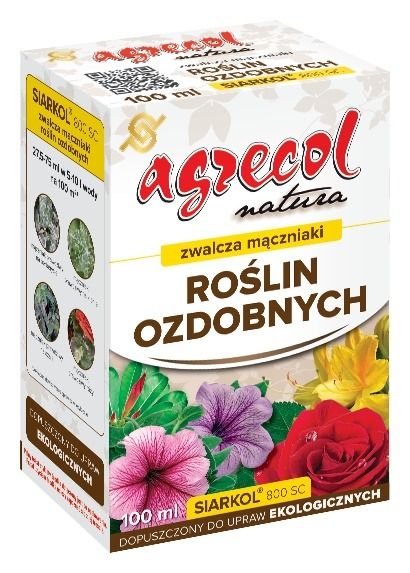 Siarkol 800 SC zwalcza mączniaki roślin ozdobnych 100ml Agrecol