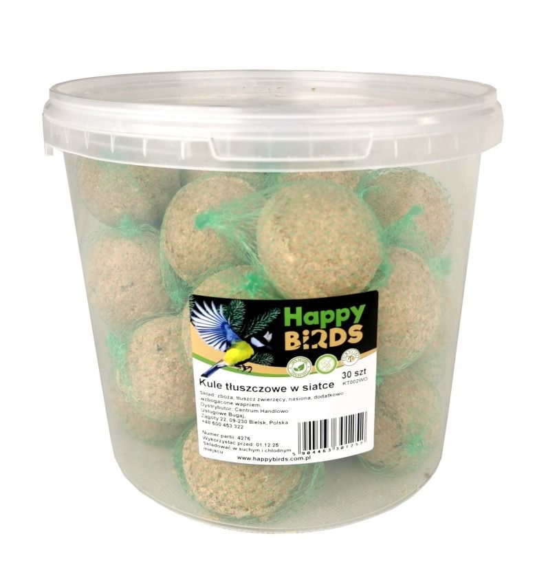 Pokarm zimowy ptasie pyzy siatka 30sztuk x 90g Bugaj 