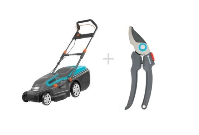 Zestaw Kosiarka elektryczna PowerMax 1800 5042-20 + Sekator Classic 8754-20 Gardena
