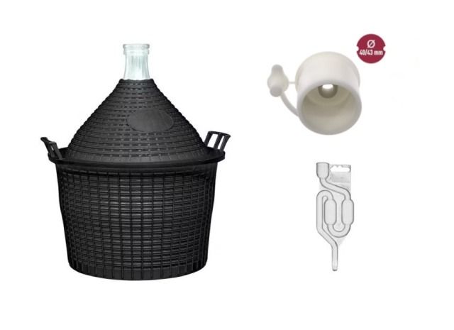 Balon na wino 34L + korek + rurka fermentacyjna Browin