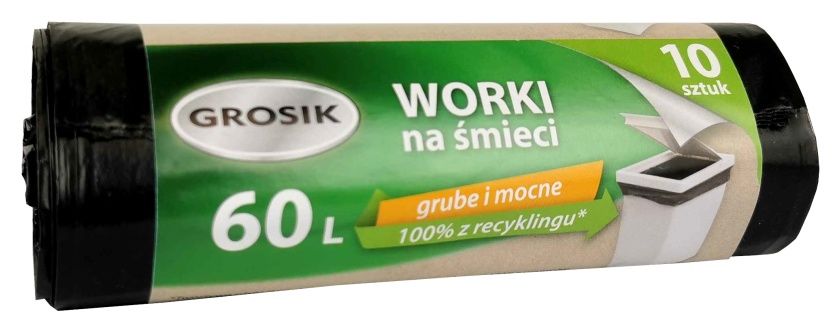 Worki na śmieci 60L ld 10 szt Grosik