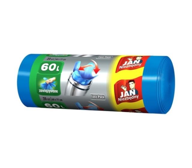 Worek na śmieci Easypack 60 L 20 sztuk Jan Niezbędny