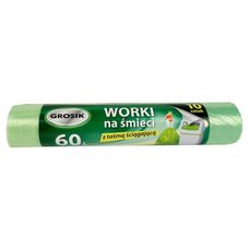 Worki na smieci 60L z taśmą hd 10 szt Grosik