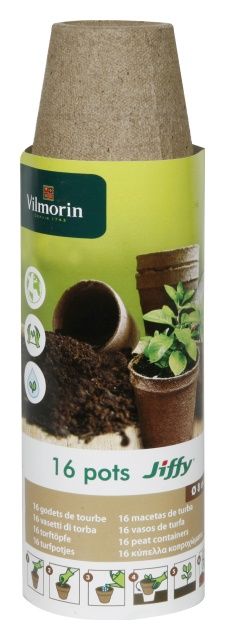 Doniczki torfowe 8cm 16 sztuk Vilmorin