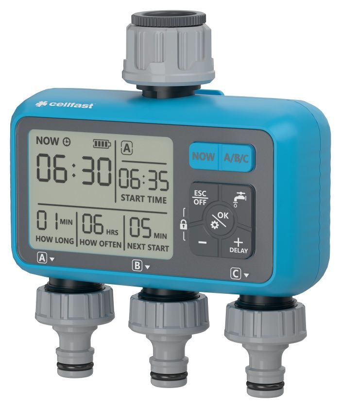 Cyfrowy sterownika nawadniania 3-sekcyjny CHRONOS CELLPRO 52-093 Cellfast