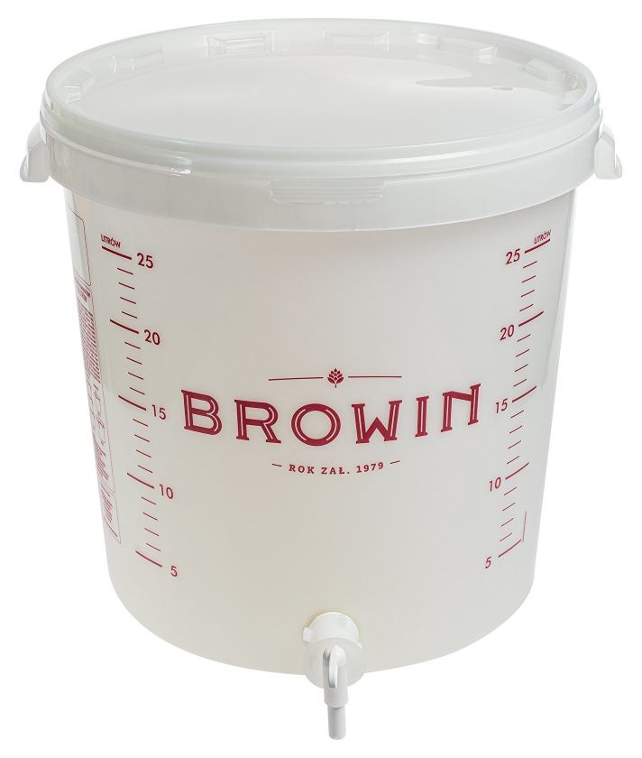 Pojemnik fermentacyjny z pokrywką i kranem 30 L Browin